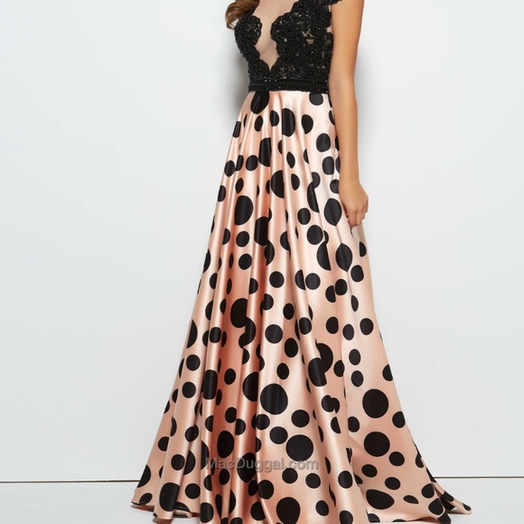 polka dot ball gown